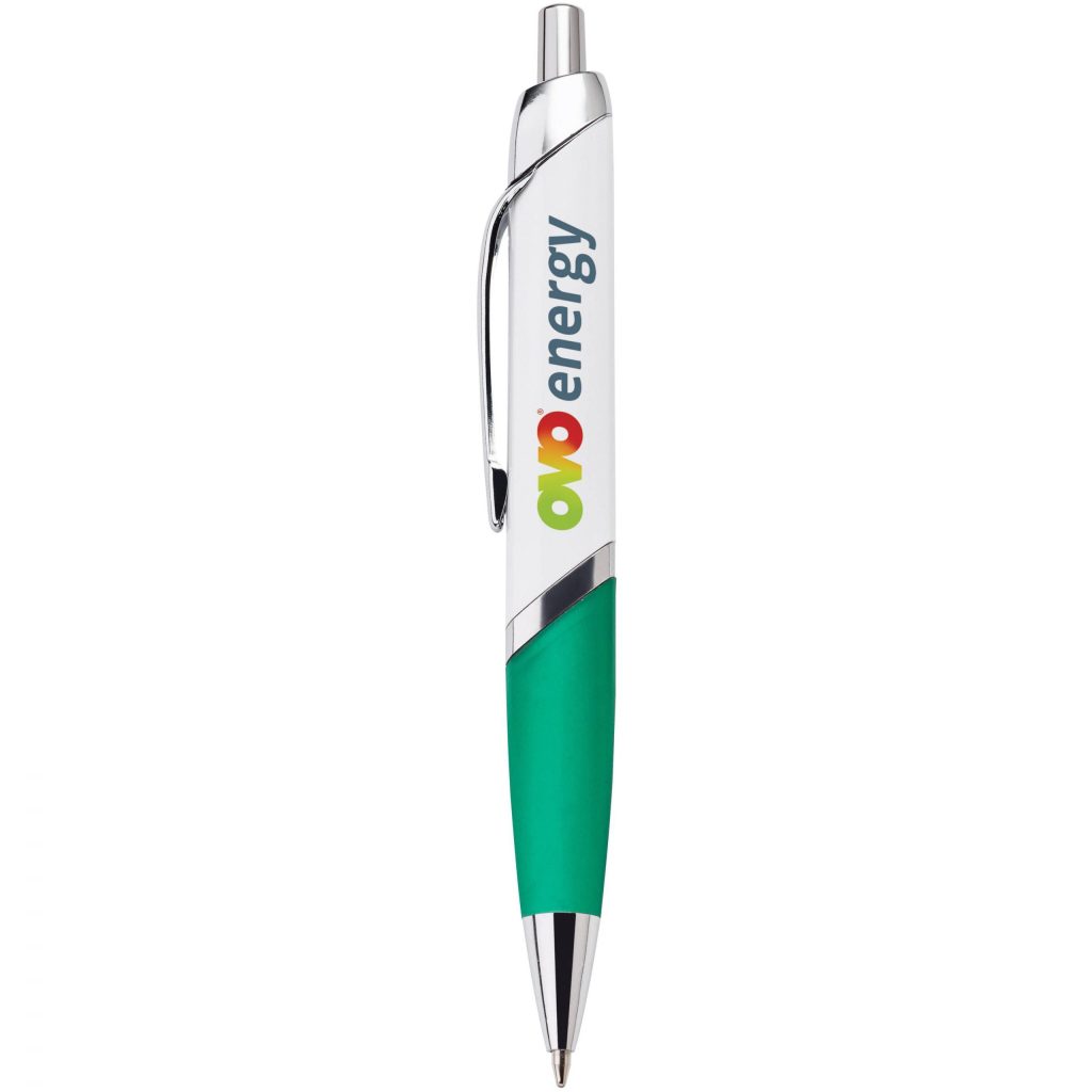 White / Green Cynthia Ballpoint Pen