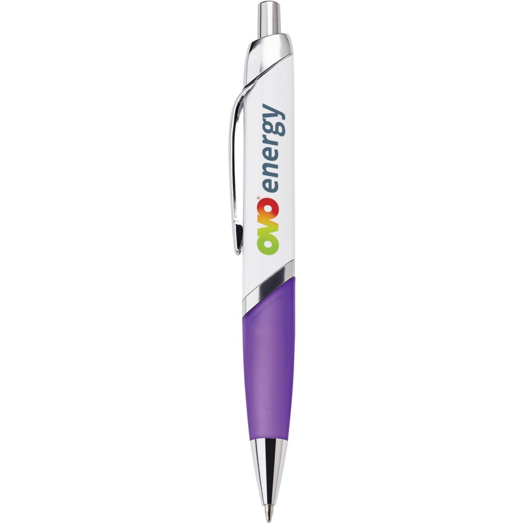Advertising Cynthia Ballpoint Pens - Promotional Pens Singapore - Gifts VV Available in 7 exciting item colors 客製 - Promotional Pens Singapore - Gifts VV White / Purple Cynthia Ballpoint Pen