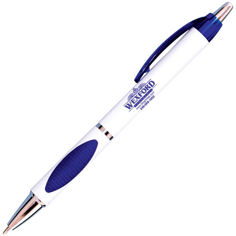 Printed Denya Pens - Promotional Pens Singapore - Gifts VV Free Shipping 客製 - Promotional Pens Singapore - Gifts VV White / Navy Denya Pen