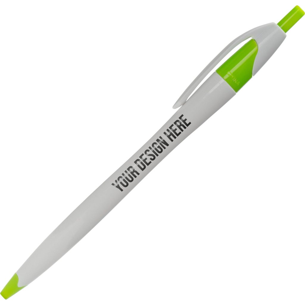White / Lime Green Derby Pen