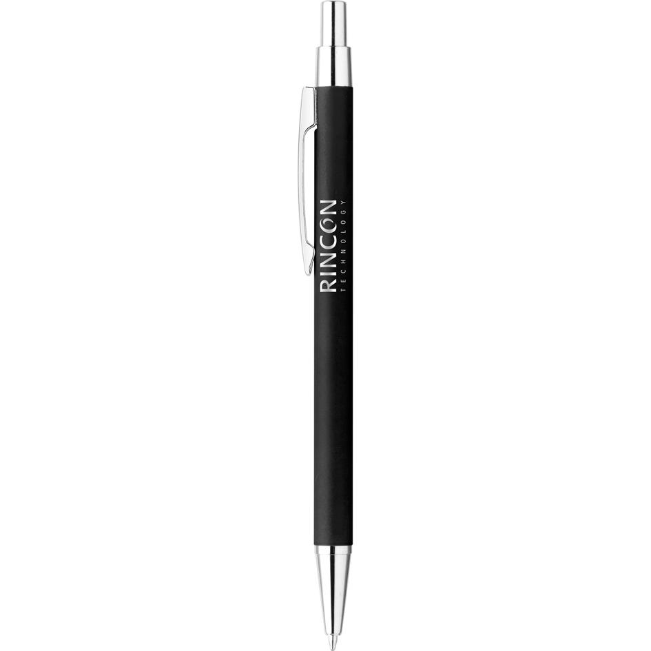 Imprinted Derby Soft Touch Slim Metal Pens - Promotional Pens Singapore - Gifts VV Available in 3 amazing item colors 客製 - Promotional Pens Singapore - Gifts VV Black / Silver Derby Soft Touch Slim Metal Pen