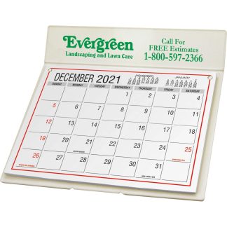 Pearl White Desk Calendar