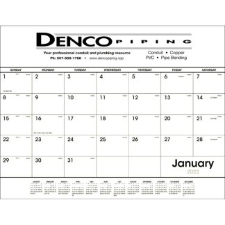 White Desk Pad Black and White Calendar