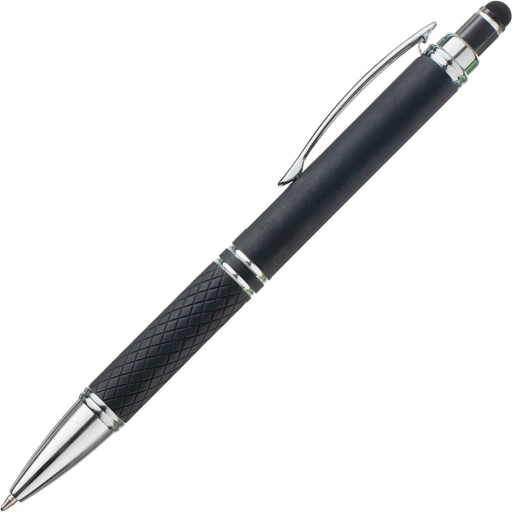 Logo Devin Satin Touch Stylus Pens - Promotional Pens Singapore - Gifts VV Free Shipping 客製 - Promotional Pens Singapore - Gifts VV Black Devin Satin Touch Stylus Pen