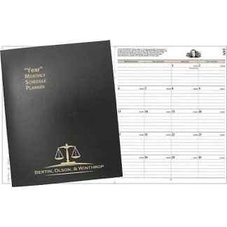 Black Docket Schedule Monthly Planner