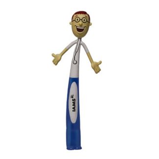 Blue / White Male Health Care Professional Bend A Pen