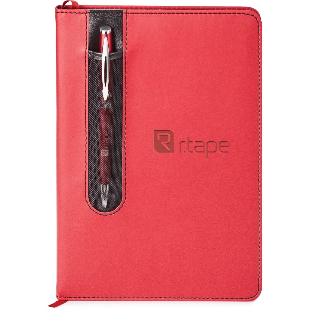 Marketing Donald Journals with Twist Action Ballpoint Pen - Promotional Pens Singapore - Gifts VV Available in 5 exciting item colors 客製 - Promotional Pens Singapore - Gifts VV Red Donald Journal with Twist Action Ballpoint Pen