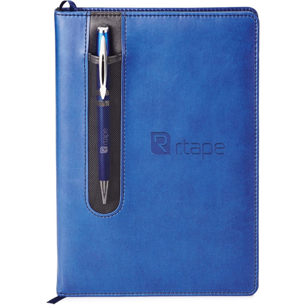 Marketing Donald Journals with Twist Action Ballpoint Pen - Promotional Pens Singapore - Gifts VV Available in 5 exciting item colors 客製 - Promotional Pens Singapore - Gifts VV Blue Donald Journal with Twist Action Ballpoint Pen