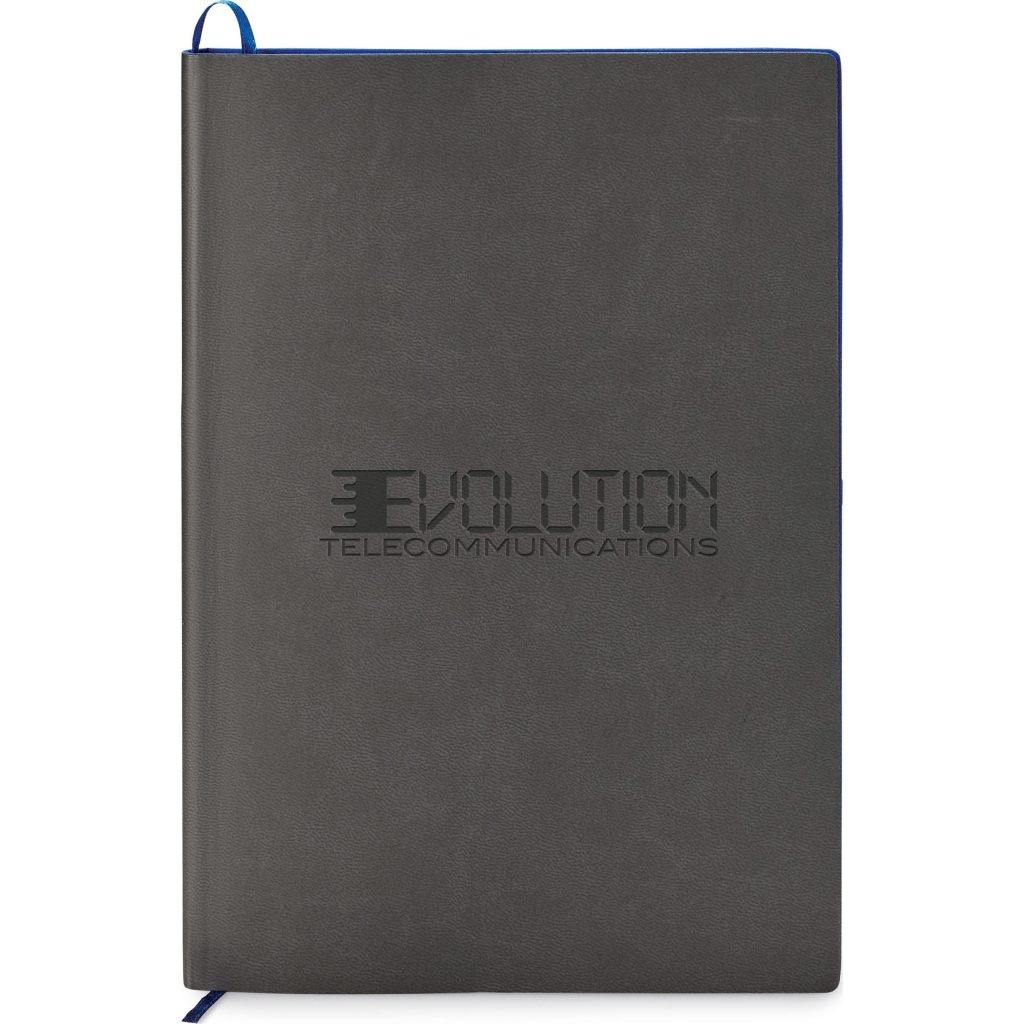 Promo Donald Single Meeting Journals - Promotional Pens Singapore - Gifts VV Available in 5 amazing item colors 客製 - Promotional Pens Singapore - Gifts VV Gray / Blue Donald Single Meeting Journal