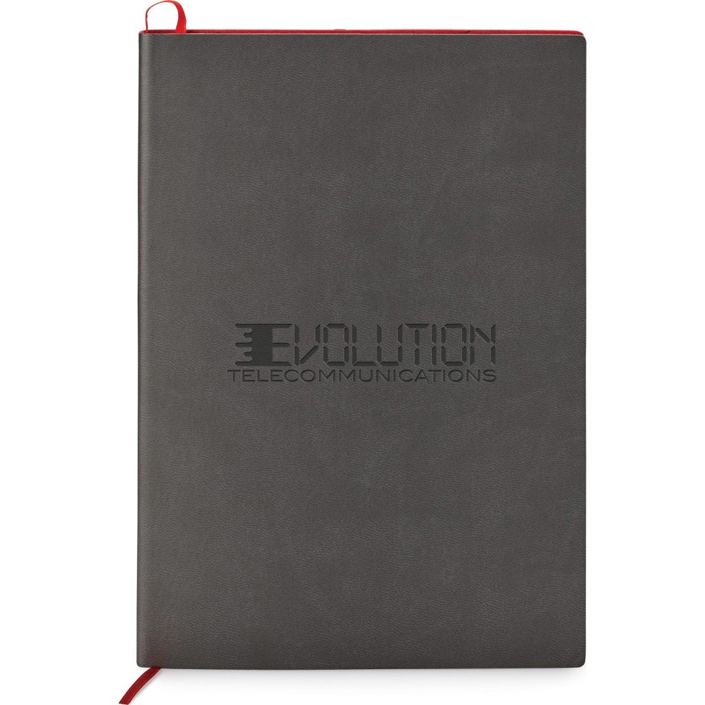 Promo Donald Single Meeting Journals - Promotional Pens Singapore - Gifts VV Available in 5 amazing item colors 客製 - Promotional Pens Singapore - Gifts VV Gray / Red Donald Single Meeting Journal
