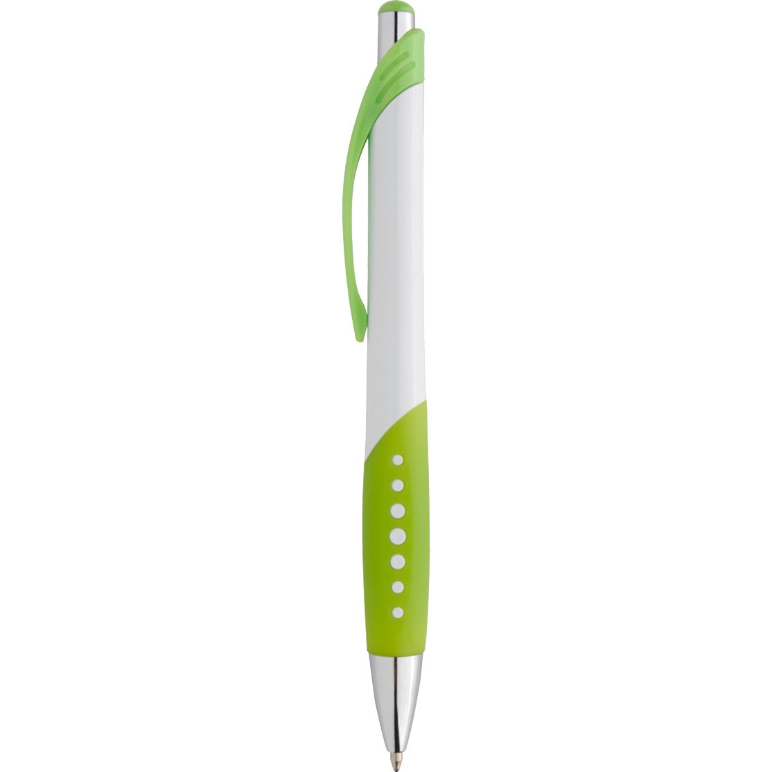 Promo Dotted Line Pens - Promotional Pens Singapore - Gifts VV Your design screen printed 客製 - Promotional Pens Singapore - Gifts VV White / Lime Green Dotted Line Pen