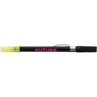 Black DriMark Double Header Highlighter Ball Pen Combo