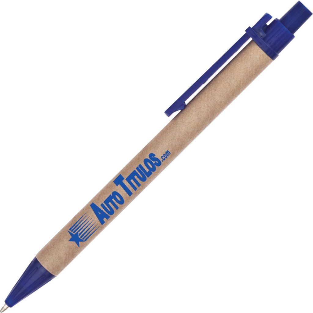 Marketing Eco Friendly Earth Pens - Promotional Pens Singapore - Gifts VV Free Shipping 客製 - Promotional Pens Singapore - Gifts VV Tan / Blue Eco Friendly Earth Pen