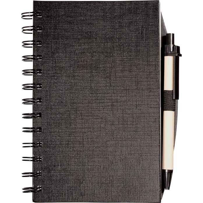 Promo Eco Easy Notebook and Pen Combos - Promotional Pens Singapore - Gifts VV Available in 3 amazing item colors 客製 - Promotional Pens Singapore - Gifts VV Black Eco Easy Notebook and Pen Combo