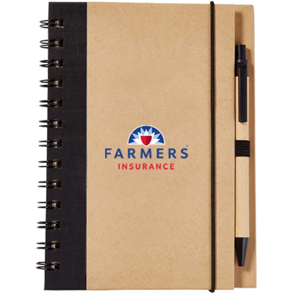 Promotional Eco Journal and Pens - Promotional Pens Singapore - Gifts VV Available in 5 exciting item colors 客製 - Promotional Pens Singapore - Gifts VV Brown / Black Eco Journal and Pen