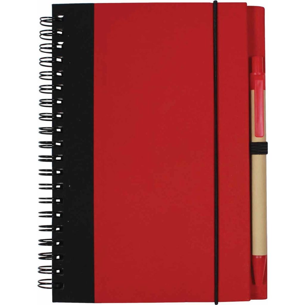 Promotional Eco Journal and Pens - Promotional Pens Singapore - Gifts VV Available in 5 exciting item colors 客製 - Promotional Pens Singapore - Gifts VV Red / Black Eco Journal and Pen