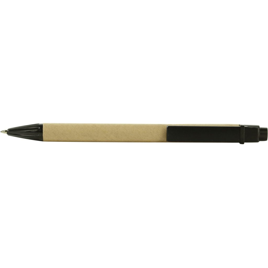 Natural / Black Eco Paper Barrel Pen