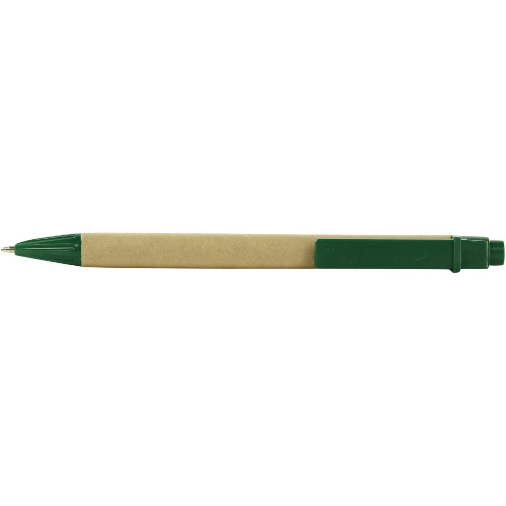 Natural / Green Eco Paper Barrel Pen
