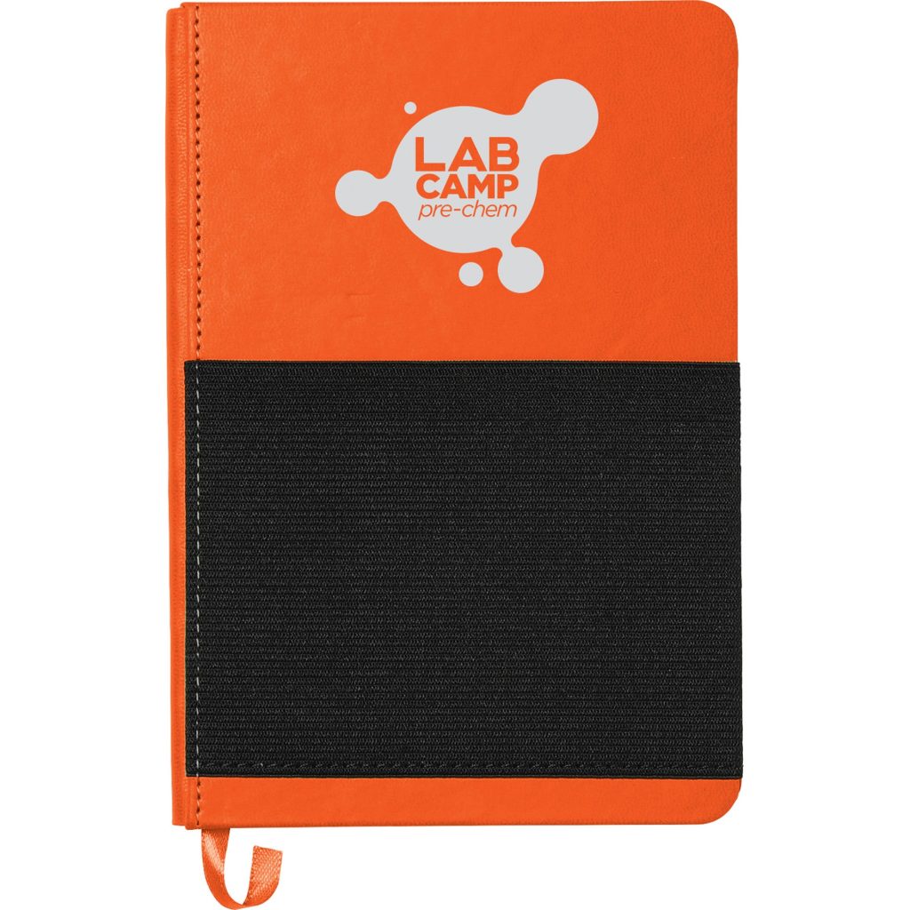 Custom Elastic Phone Pocket Notebooks - Promotional Pens Singapore - Gifts VV Available in 5 amazing item colors 客製 - Promotional Pens Singapore - Gifts VV Orange / Black Elastic Phone Pocket Notebook