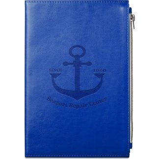 Navy Blue Element Softbound Journal with Zipper Pocket