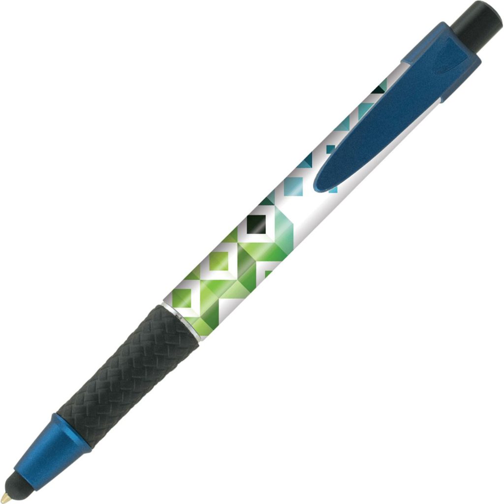 Logo Elite Metallic Stylus Pens - Promotional Pens Singapore - Gifts VV Free Shipping and Setup 客製 - Promotional Pens Singapore - Gifts VV Blue Elite Metallic Stylus Pen