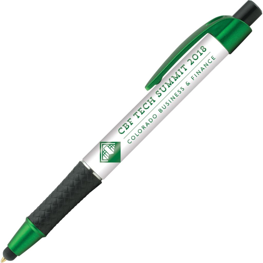 Logo Elite Metallic Stylus Pens - Promotional Pens Singapore - Gifts VV Free Shipping and Setup 客製 - Promotional Pens Singapore - Gifts VV Green Elite Metallic Stylus Pen