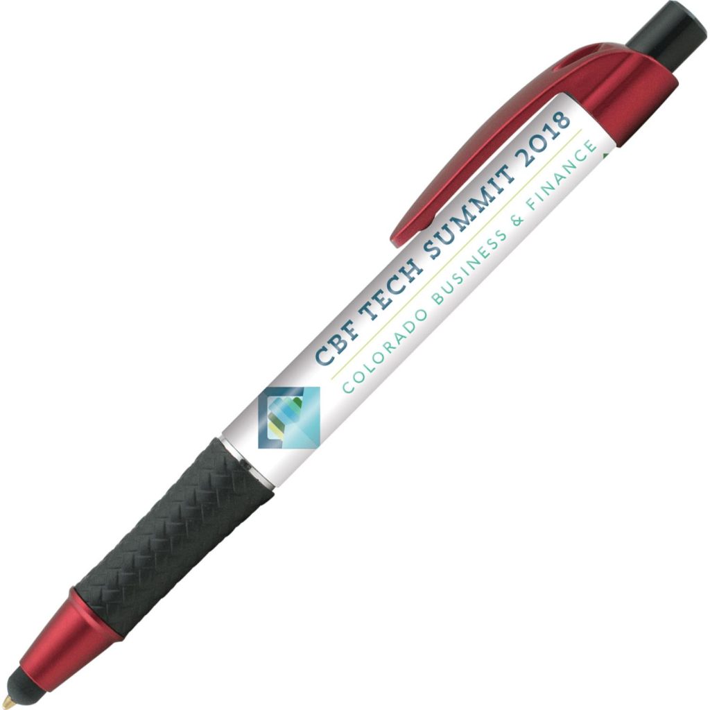 Logo Elite Metallic Stylus Pens - Promotional Pens Singapore - Gifts VV Free Shipping and Setup 客製 - Promotional Pens Singapore - Gifts VV Red Elite Metallic Stylus Pen