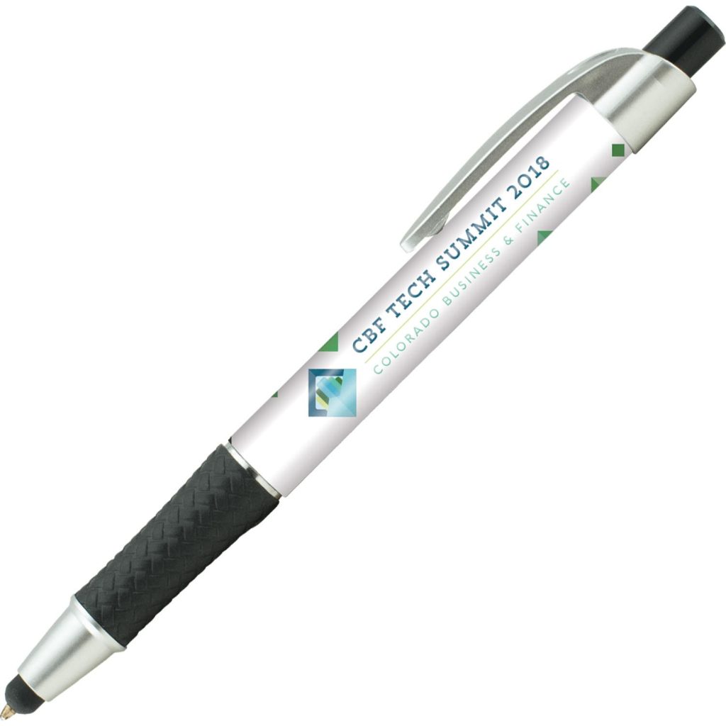 Logo Elite Metallic Stylus Pens - Promotional Pens Singapore - Gifts VV Free Shipping and Setup 客製 - Promotional Pens Singapore - Gifts VV Silver Elite Metallic Stylus Pen