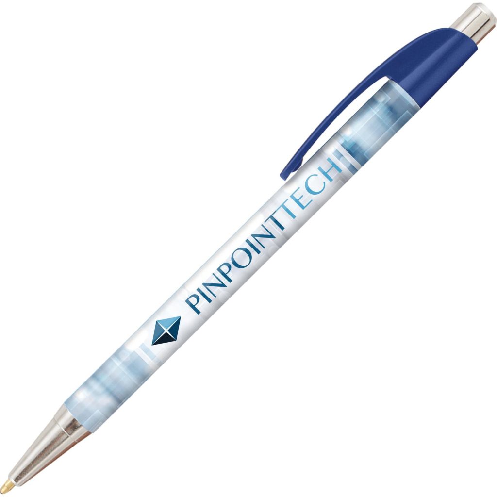 Blue Elite Slim Metallic Pen