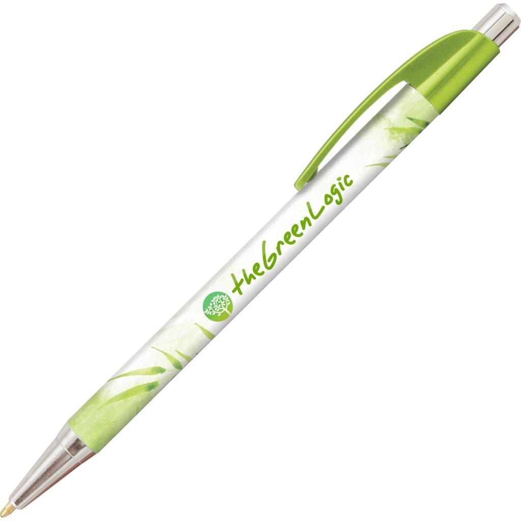 Lime Green Elite Slim Metallic Pen
