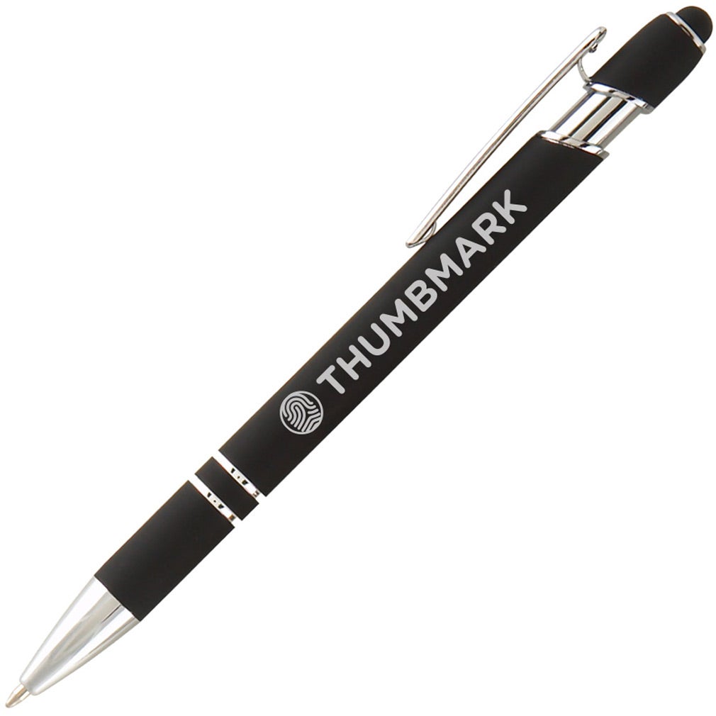 Black Ellipse Softy Pen with Stylus