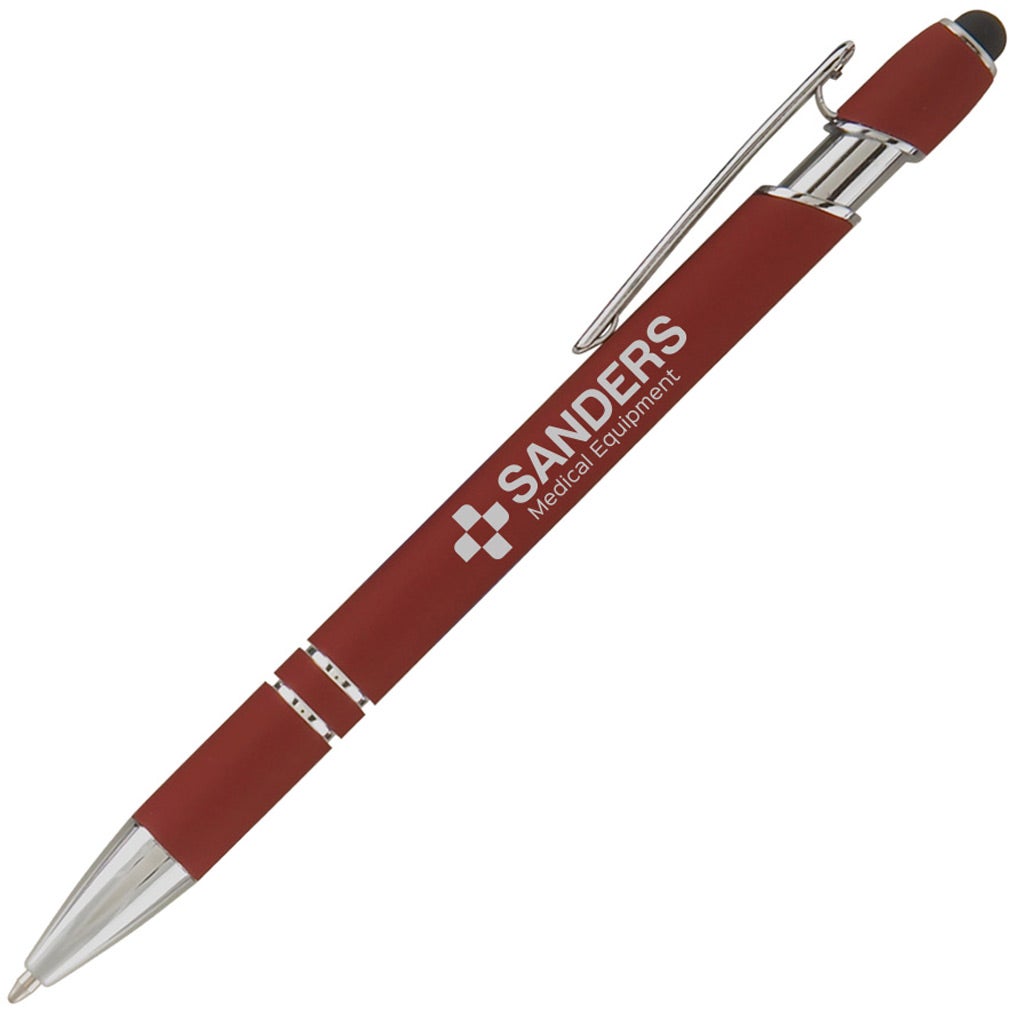 Dark Red Ellipse Softy Pen with Stylus