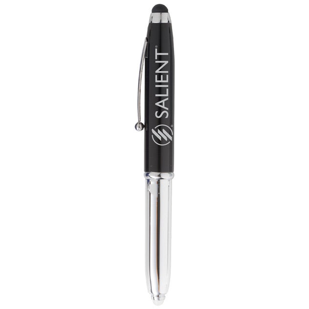 Promo Empress Light-Up Stylus Pens - Promotional Pens Singapore - Gifts VV Free Shipping 客製 - Promotional Pens Singapore - Gifts VV Black / Silver Empress Light-Up Stylus Pen
