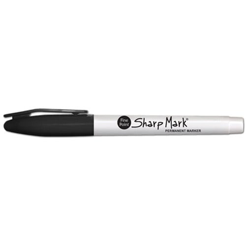 Black / White Fine Tip Sharp Mark Permanent Marker