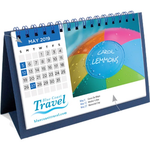 Advertising Flip Calendars with Image Personalization - Promotional Pens Singapore - Gifts VV Available in 4 amazing item colors 客製 - Promotional Pens Singapore - Gifts VV Blue Flip Calendar with Image Personalization