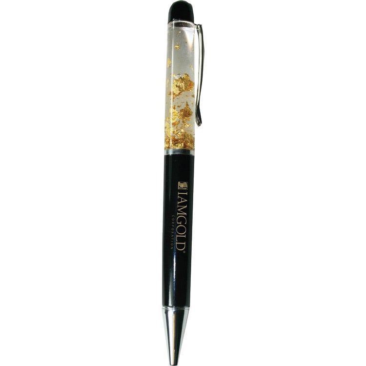 Black Floating Gold Dust Pen