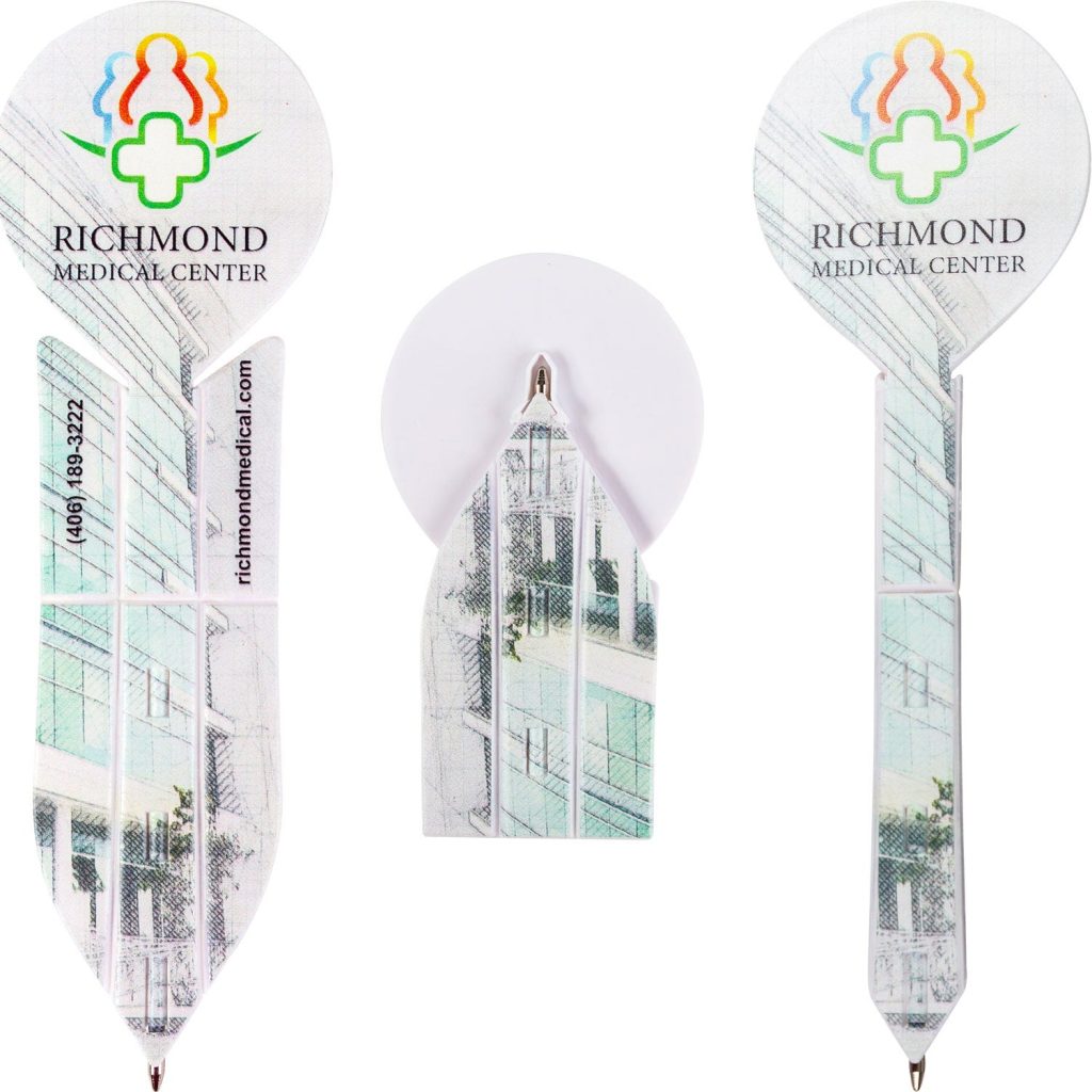 Promotional Fold Flat Pens - Promotional Pens Singapore - Gifts VV Writes in black ink 客製 - Promotional Pens Singapore - Gifts VV White Fold Flat Pen