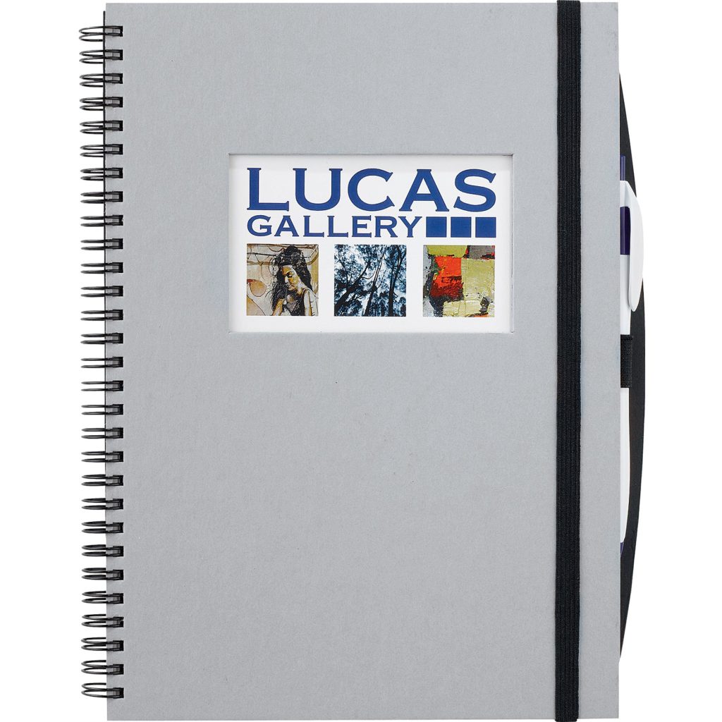 Customized Rectangle Frame Large Hardcover JournalBooks - Promotional Pens Singapore - Gifts VV Available in 10 awesome item colors 客製 - Promotional Pens Singapore - Gifts VV Gray Rectangle Frame Large Hardcover JournalBook