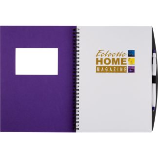 Purple Rectangle Frame Large Hardcover JournalBook