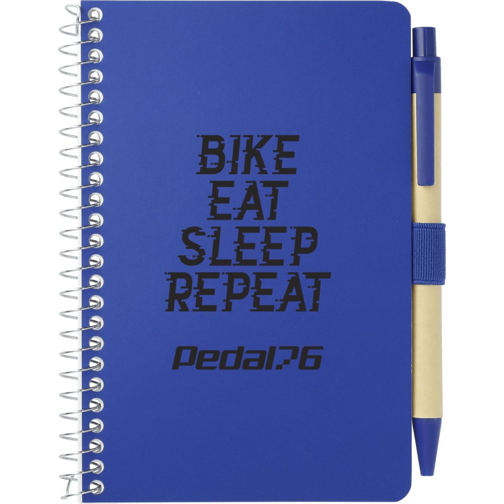 Logo Fsc Mix Pocket Spiral Notebooks With Pen - Promotional Pens Singapore - Gifts VV Available in 3 exciting item colors 客製 - Promotional Pens Singapore - Gifts VV Blue Fsc Mix Pocket Spiral Notebook With Pen