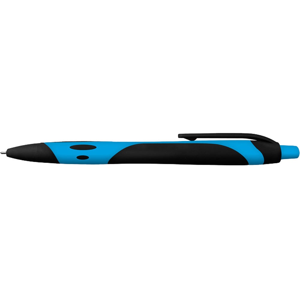 Light Blue / Black Gel Sport Soft Touch Rubberized Hybrid Ink Gel Pen
