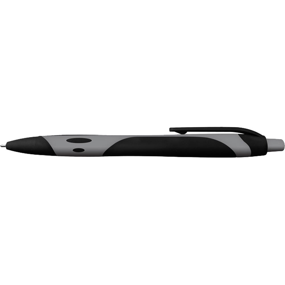 Gray / Black Gel Sport Soft Touch Rubberized Hybrid Ink Gel Pen