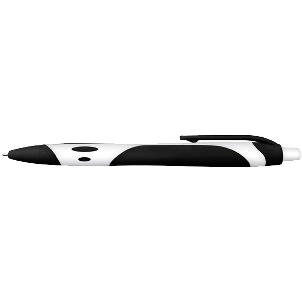 White / Black Gel Sport Soft Touch Rubberized Hybrid Ink Gel Pen