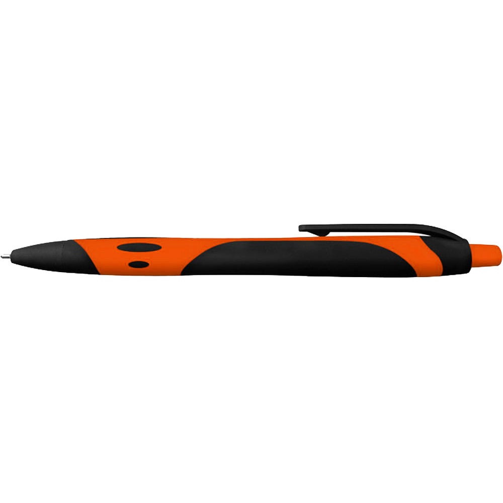 Orange / Black Gel Sport Soft Touch Rubberized Hybrid Ink Gel Pen