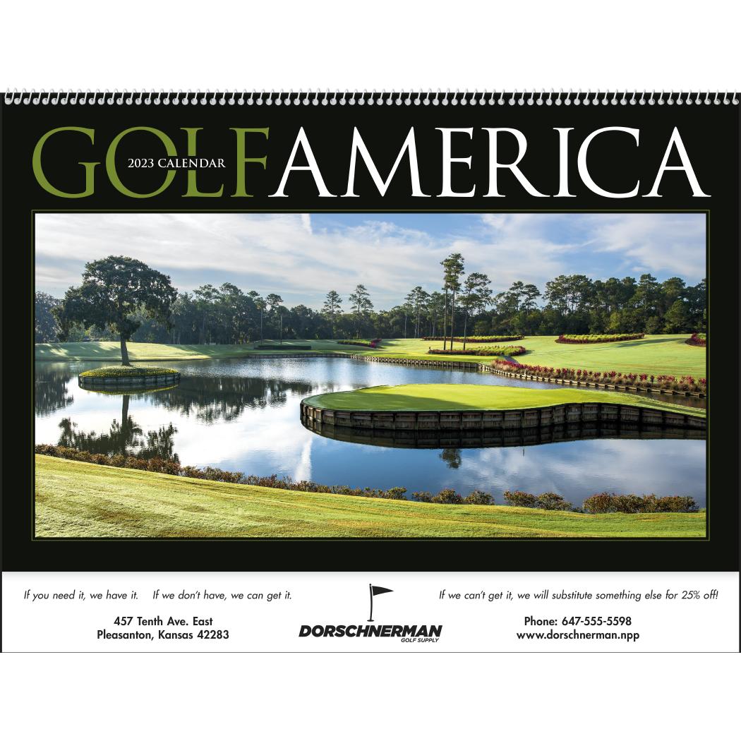 Promotional Golf America Executive Calendars - Promotional Pens Singapore - Gifts VV Free Setup 客製 - Promotional Pens Singapore - Gifts VV See Item Golf America Executive Calendar