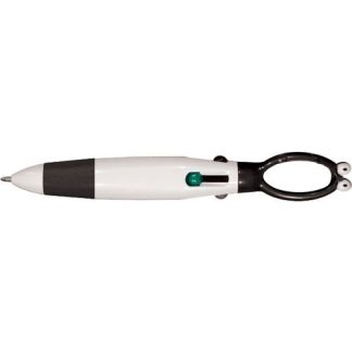 White / Black Googly Eyed 4 Color Pen