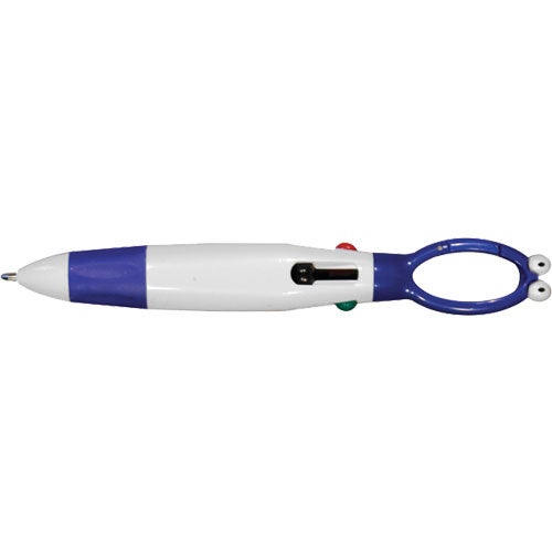 Giveaway Googly Eyed 4 Color Pens - Promotional Pens Singapore - Gifts VV Available in 5 awesome item colors 客製 - Promotional Pens Singapore - Gifts VV White / Dark Blue Googly Eyed 4 Color Pen