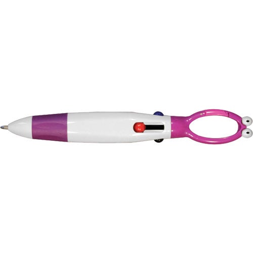 Giveaway Googly Eyed 4 Color Pens - Promotional Pens Singapore - Gifts VV Available in 5 awesome item colors 客製 - Promotional Pens Singapore - Gifts VV White / Purple Googly Eyed 4 Color Pen