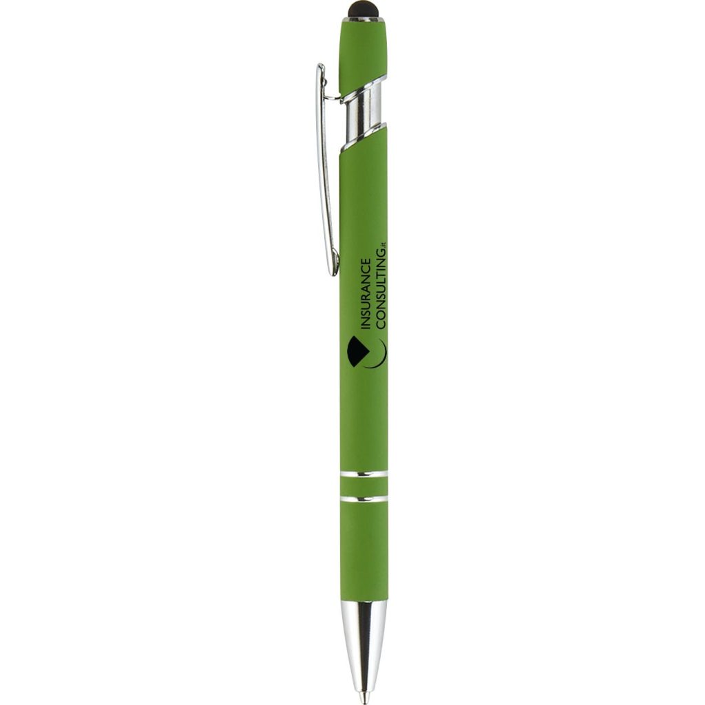 Promotional Granada Velvet-Touch Aluminum Stylus Pens - Promotional Pens Singapore - Gifts VV Available in 5 amazing item colors 客製 - Promotional Pens Singapore - Gifts VV Lime Granada Velvet-Touch Aluminum Stylus Pen