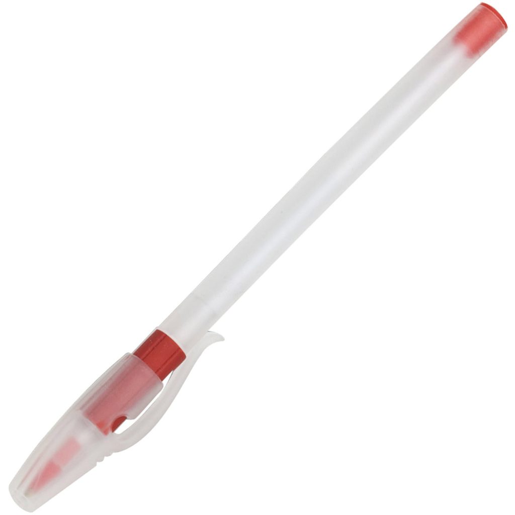 Frosted / Red Grip Stick Pen